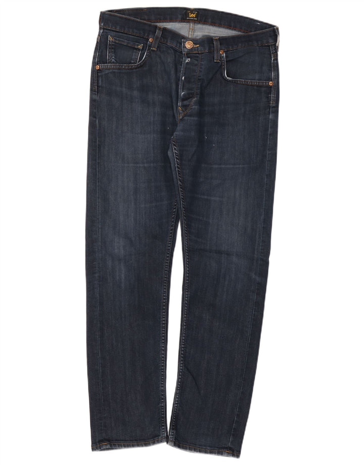 Lee Dame Daren Straight Jeans W33 L30 Marineblå Bomuld