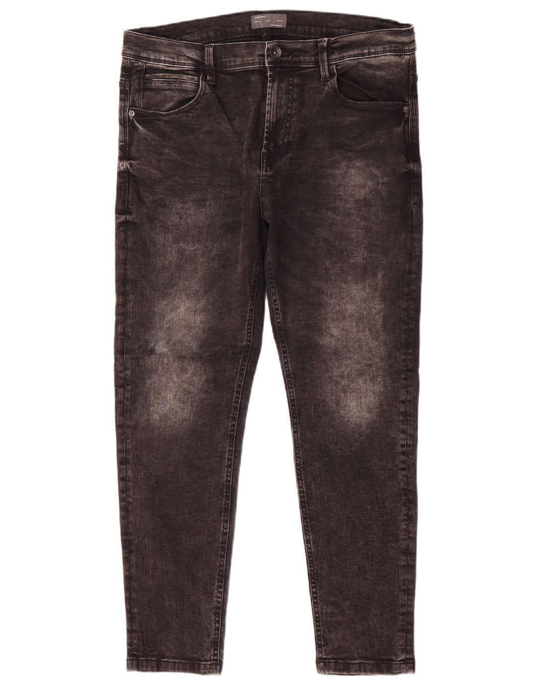 Zara Herre Slim Jeans EU 44 Large W34 L27 Grå Bomuld