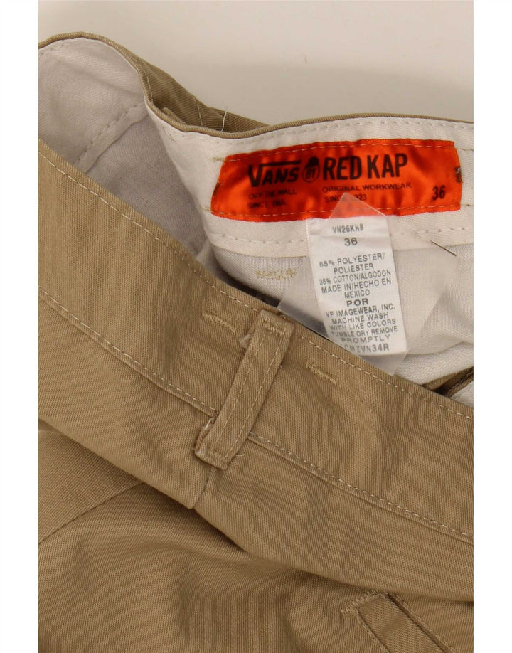 Vans Herre Rød Cap Chino Shorts Large W36 Beige Polyester