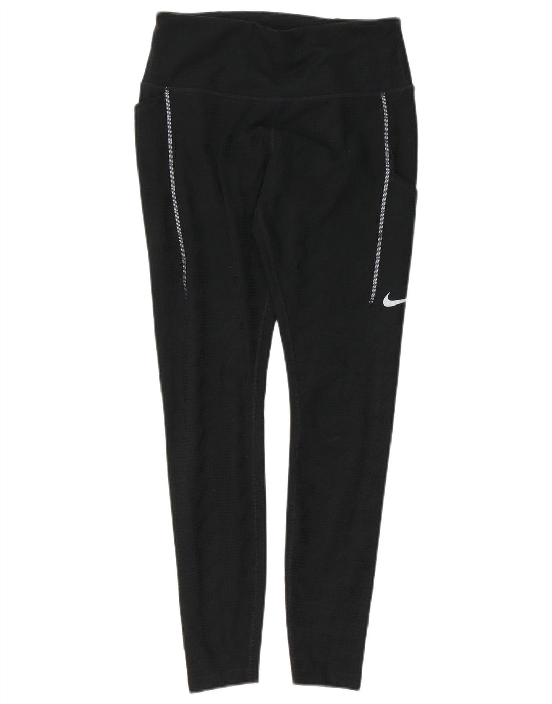 Nike Dame Dri Fit Leggings UK 14 Medium Sort Polyester
