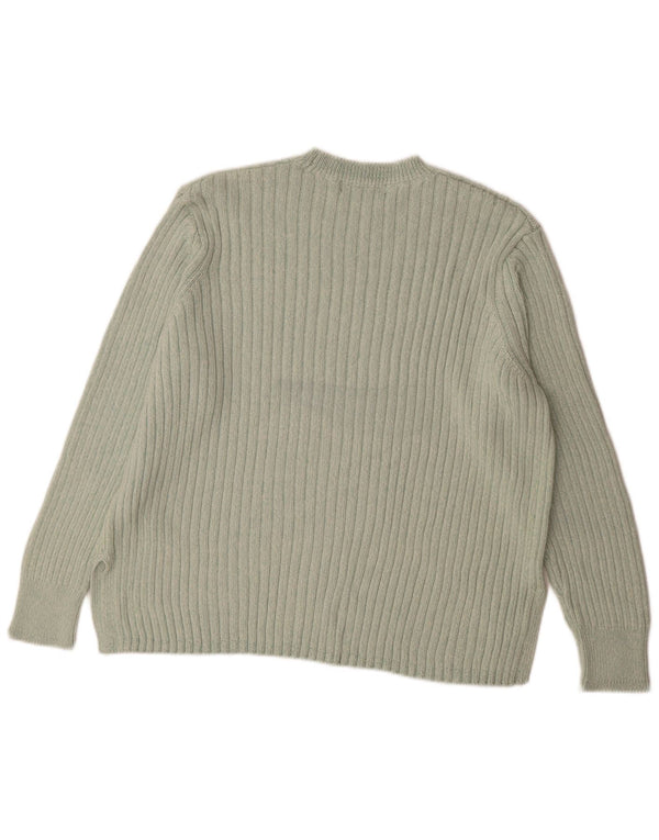 MARKS & SPENCER Dame sweater med rund hals DK 20 2XL Grøn bomuld
