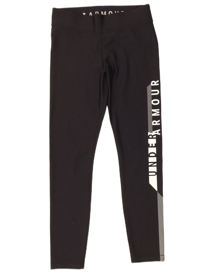 Under Armour Grafiske Leggings til kvinder UK 14 Stor sort farveblok