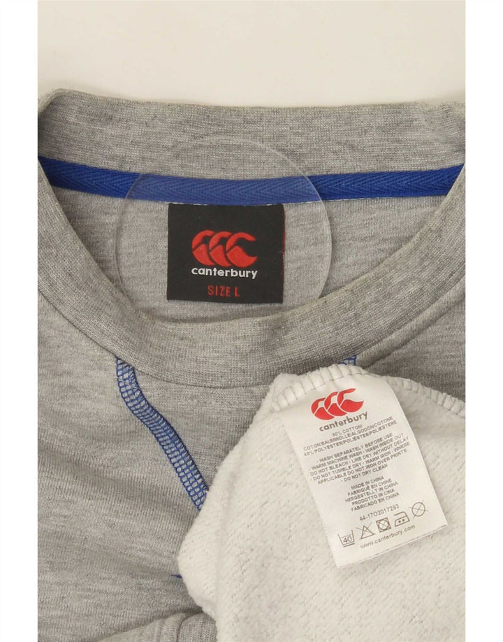 Canterbury sweatshirt til mænd, stor grå bomuld