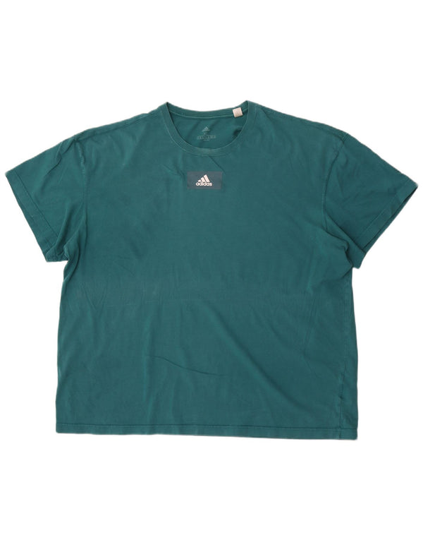 Adidas Herre T-Shirt Top XL Grøn Bomuld