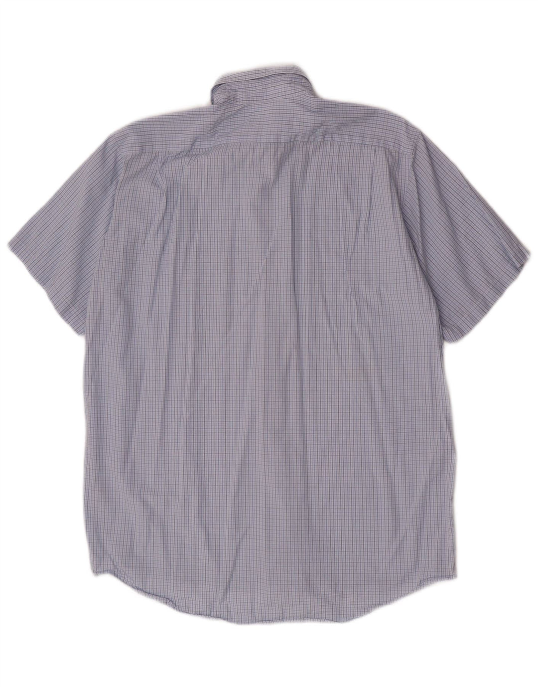 Lacoste Kortærmet Herreskjorte Størrelse 39 Medium Blue Gingham Cotton