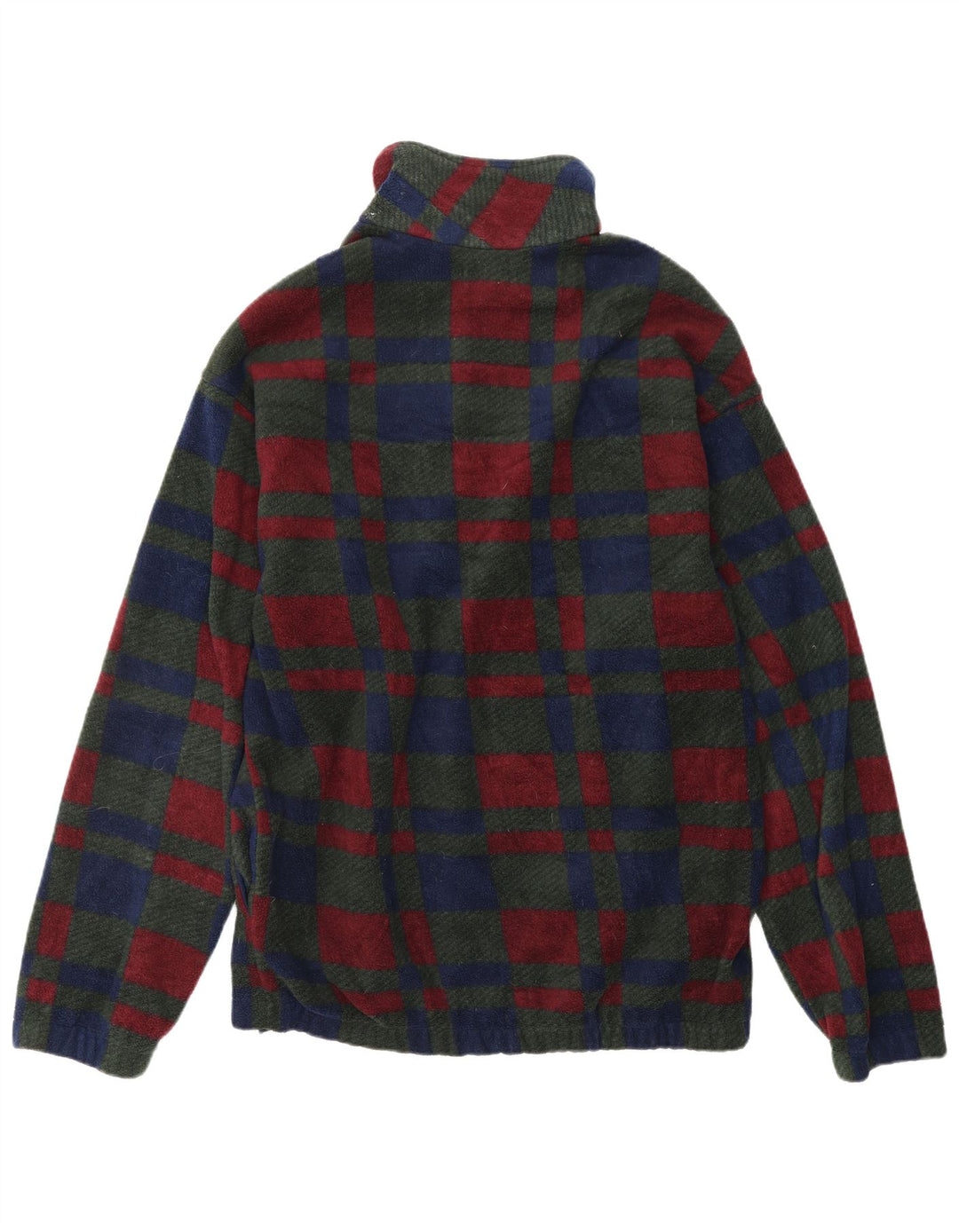 IZOD Fleece Jumper med lynlås til mænd Lille flerfarvet ternet polyester