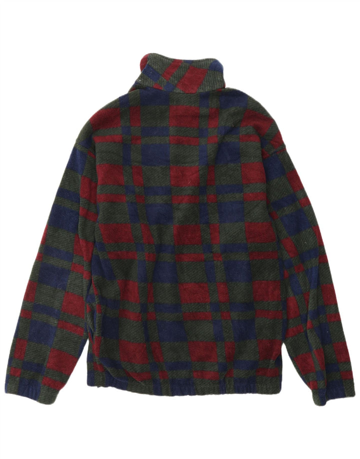 IZOD Fleece Jumper med lynlås til mænd Lille flerfarvet ternet polyester