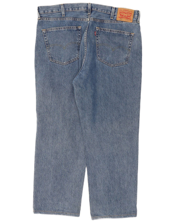 Levi's Womens 550 højtaljede afslappet pasform lige jeans W38 L28 blå bomuld