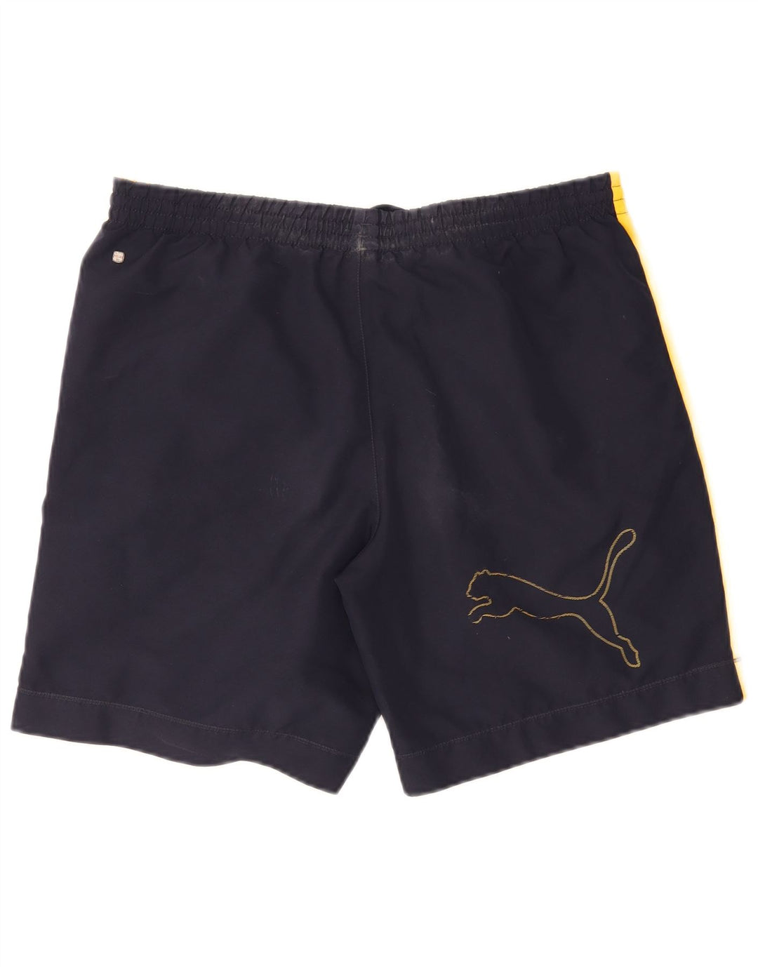 Puma Herre grafiske svømmeshorts Medium Navy Blue Colourblock