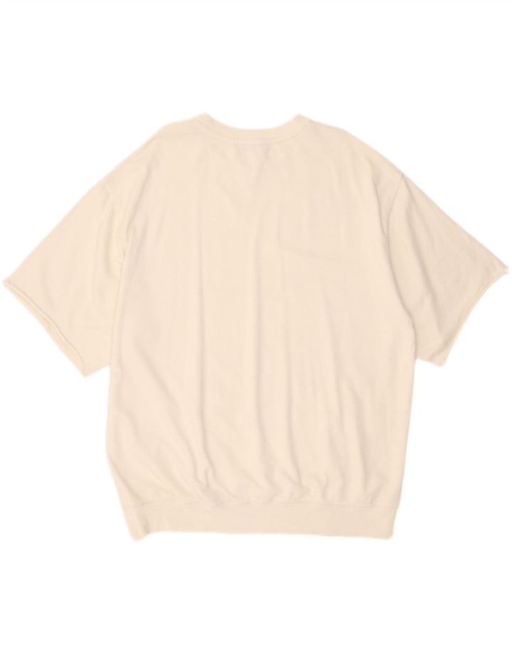 Zara Kortærmet Sweatshirt-trøje til mænd Stor hvid bomuld