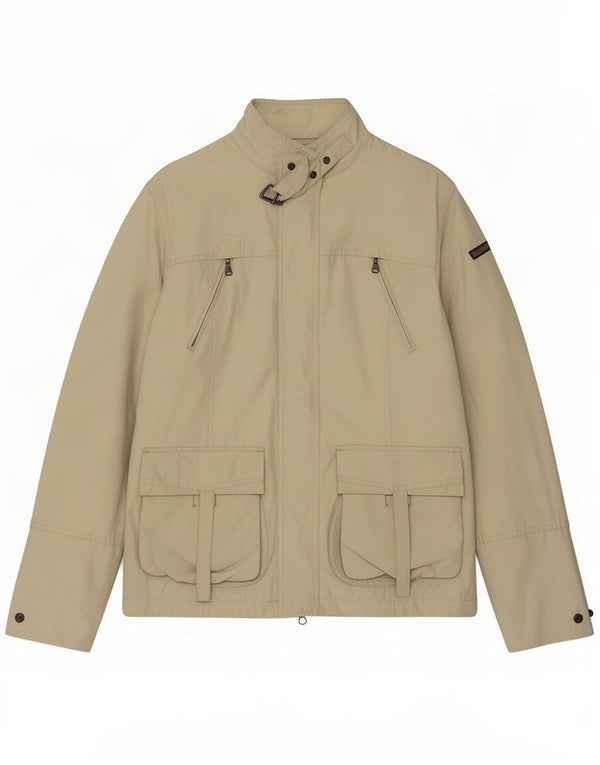 Napapijri Womens Utility Jacket UK 14 Medium Beige Cotton