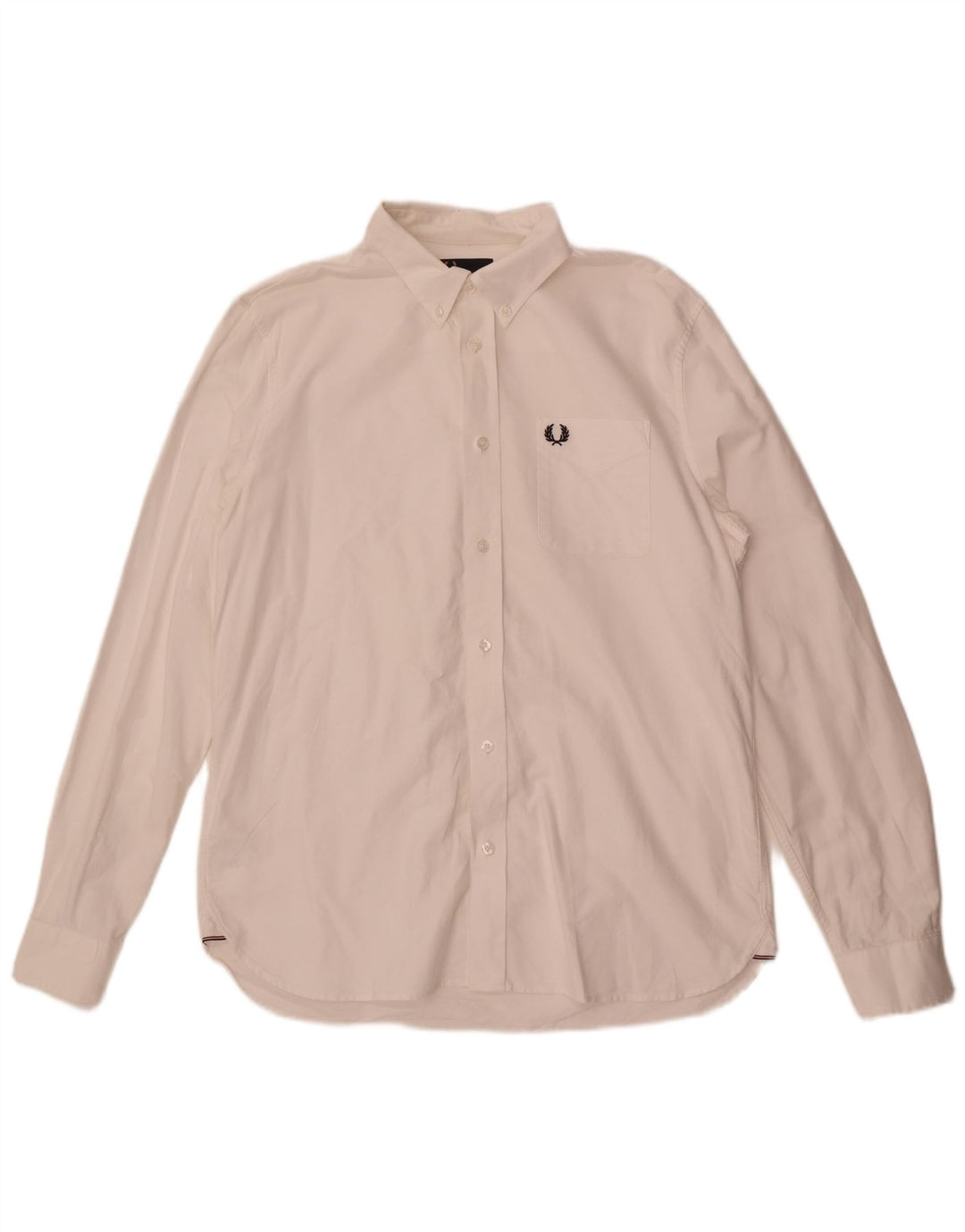 Fred Perry herreskjorte stor hvid bomuld