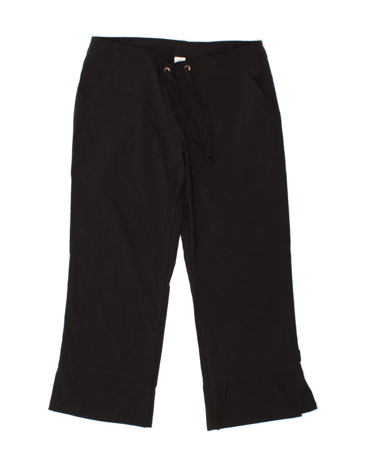 PRANA Womens Tracksuit Trousers UK 14 Medium Black Polyester Vintage Prana and Second-Hand Prana from Messina Hembry 