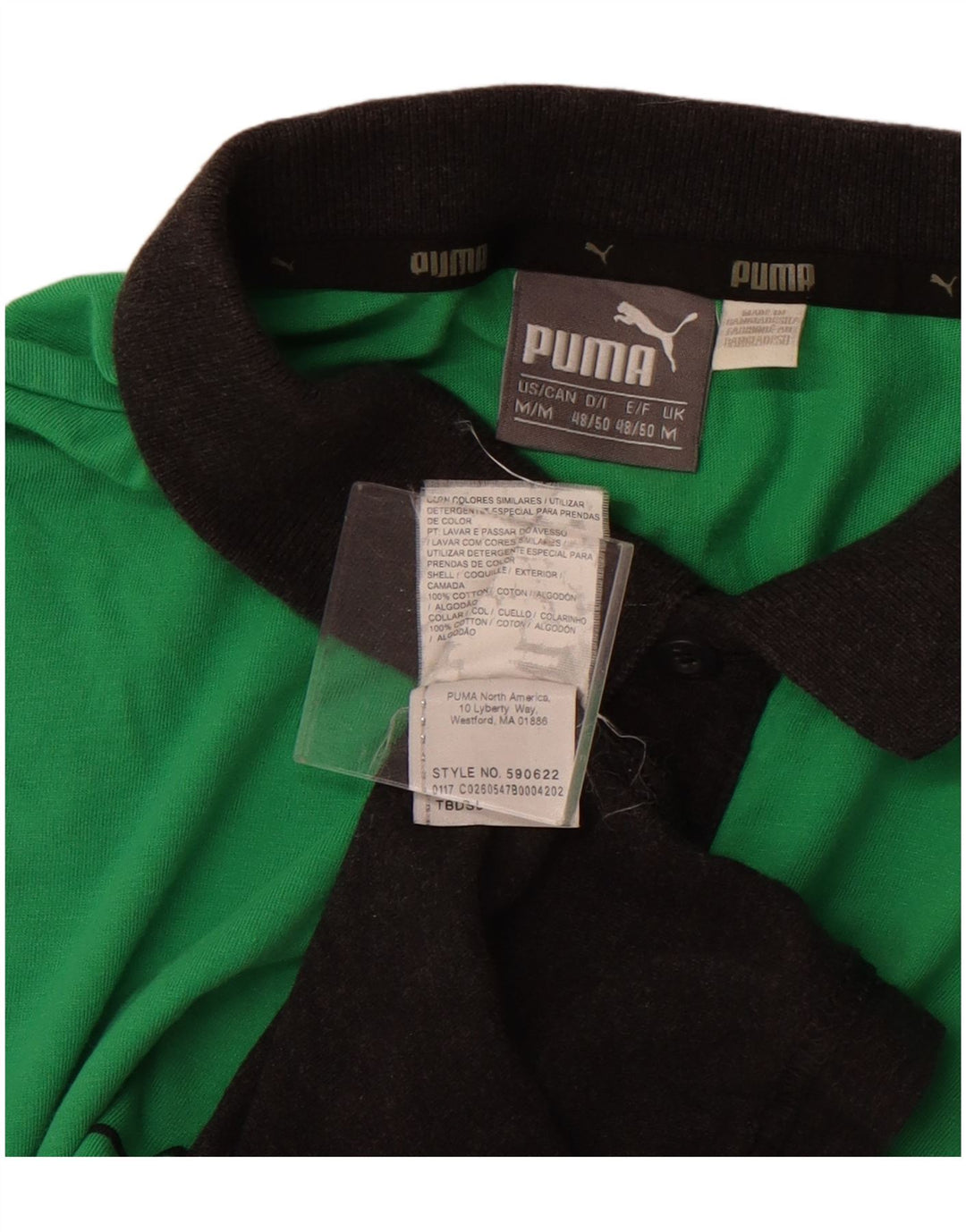 Puma Poloshirt til mænd Medium Grøn Colourblock Bomuld