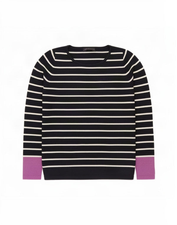 Marks & Spencer Dame Boat Neck Jumper Sweater UK 10 Small Navy Blue