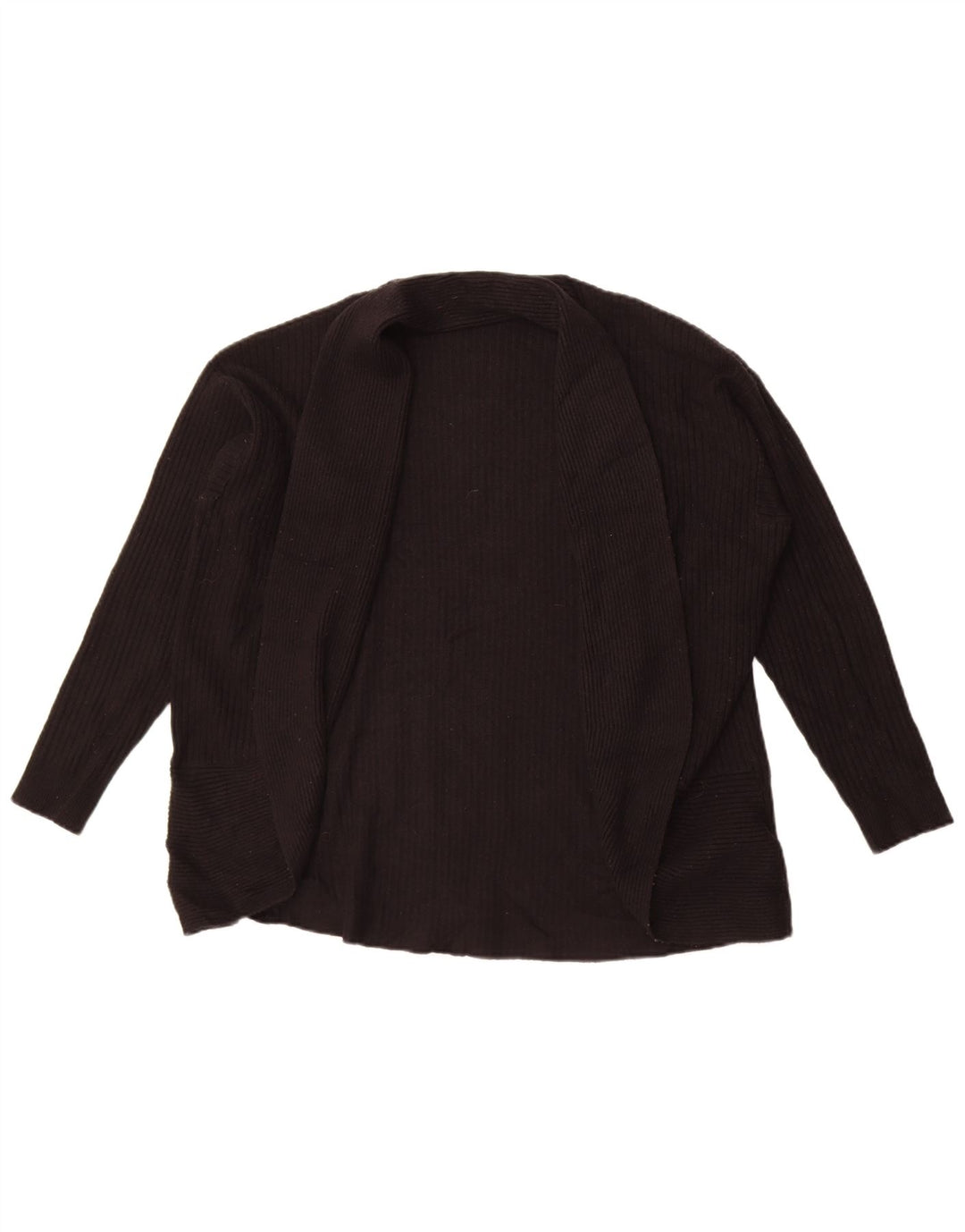 Marks & Spencer Dame Per Una Åben Cardigan Sweater UK 16 Large Black