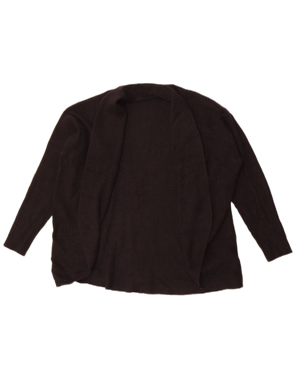 Marks & Spencer Dame Per Una Åben Cardigan Sweater UK 16 Large Black