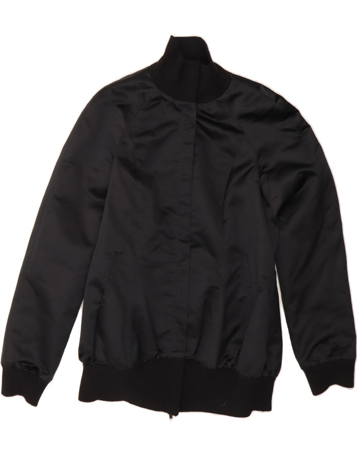 MOSCHINO Womens Bomber Jacket UK 10 Small  Navy Blue Vintage Moschino and Second-Hand Moschino from Messina Hembry 