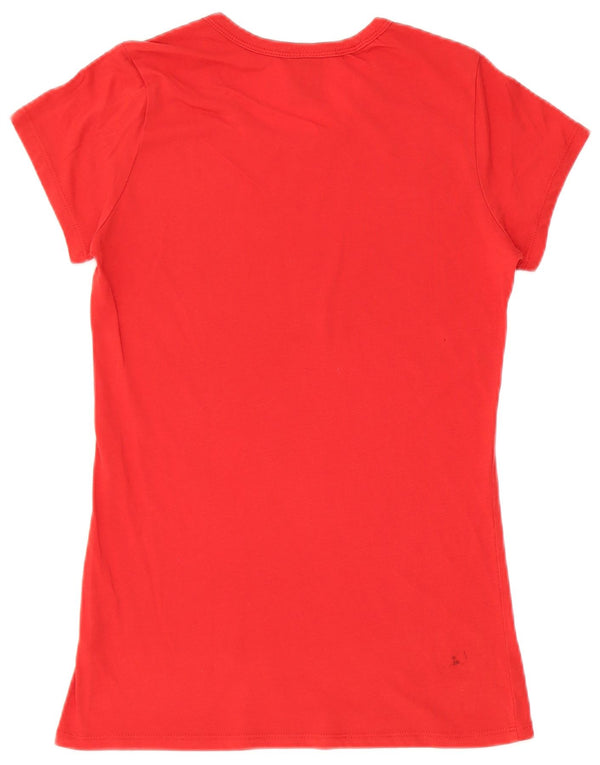 G-Star Dame Grafisk T-Shirt Top UK 10 Lille Rød