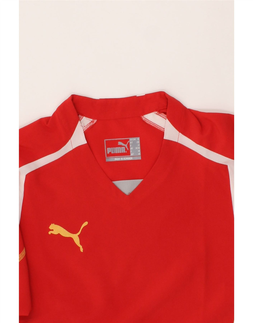PUMA Boys Top Long Sleeve 11-12 Years Large  Red Colourblock Vintage Puma and Second-Hand Puma from Messina Hembry 