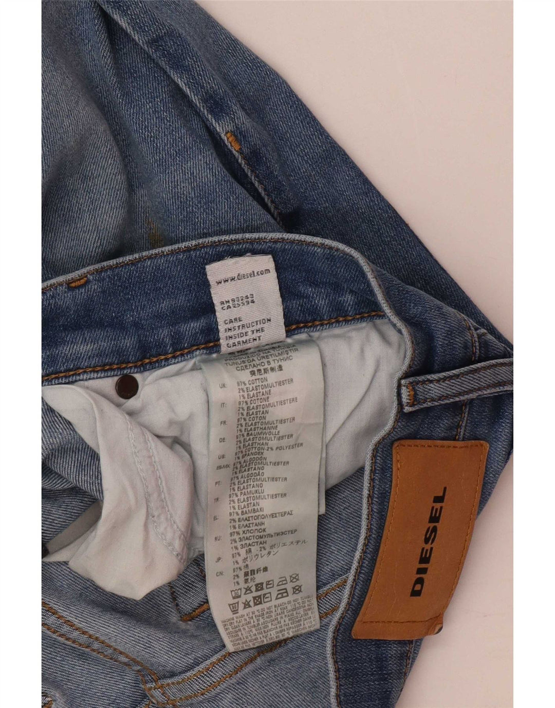 Diesel Dame D-Mihtry Straight Jeans W32 L30 Blå Bomuld