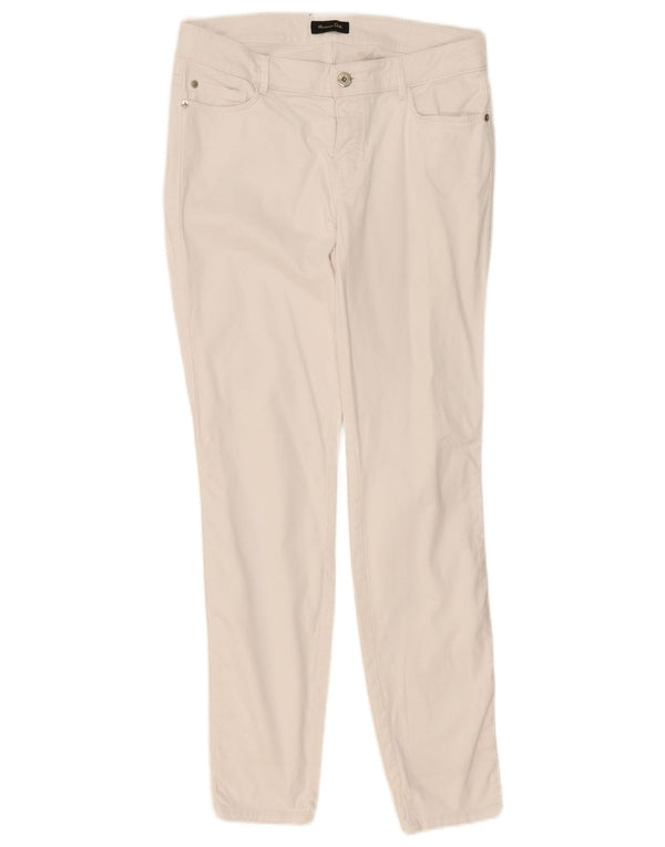 Massimo Dutti Dame Skinny Casual Bukser EU 40 Medium W30 L30 Hvid