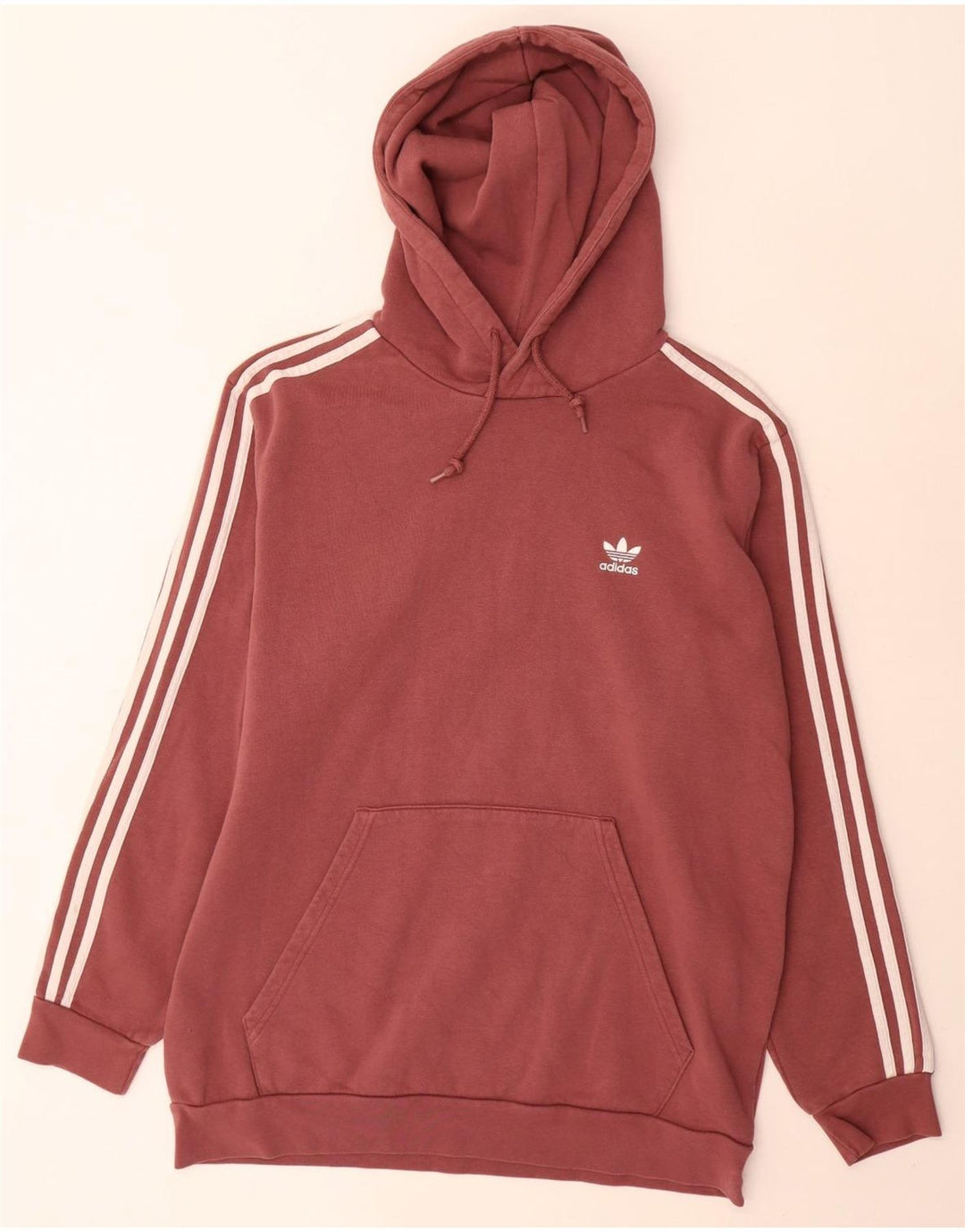 Adidas hættetrøje til mænd, stor rødbrun bomuld