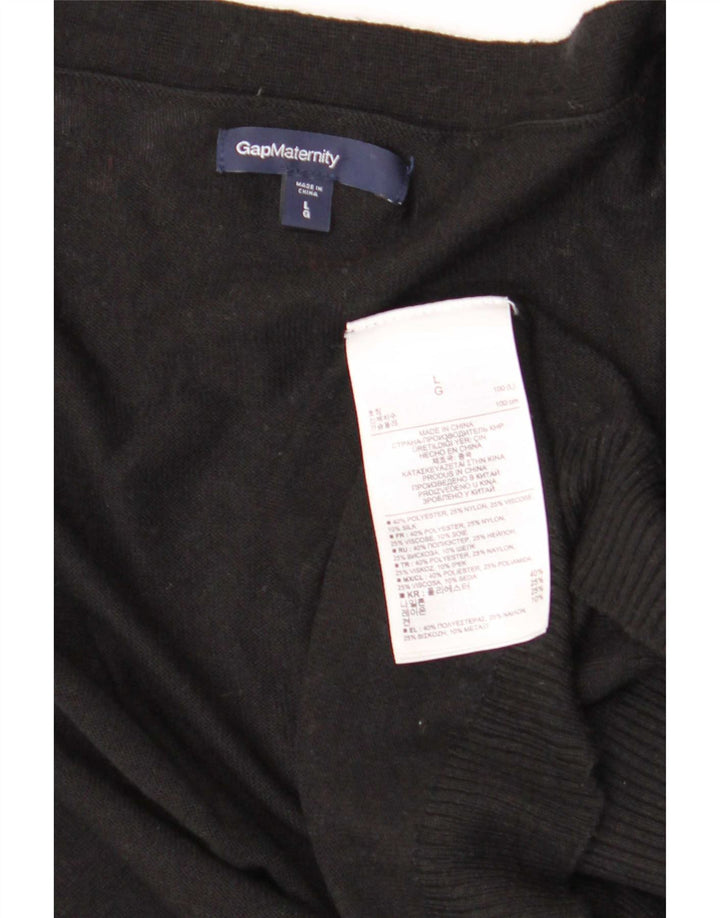 Gap Womens V-hals sweater UK 14 Stor sort polyester