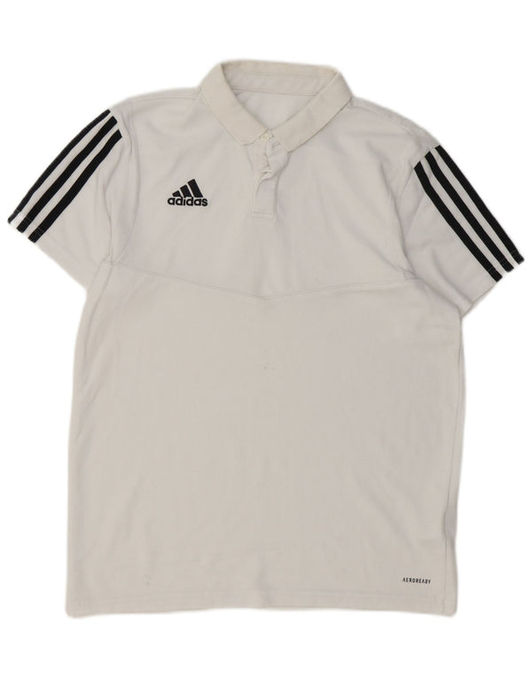 Adidas Aeroready Polo Shirt Medium White Bomuld til mænd