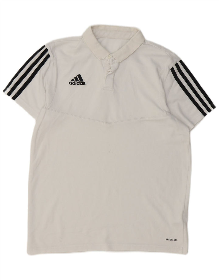 Adidas Aeroready Polo Shirt Medium White Bomuld til mænd