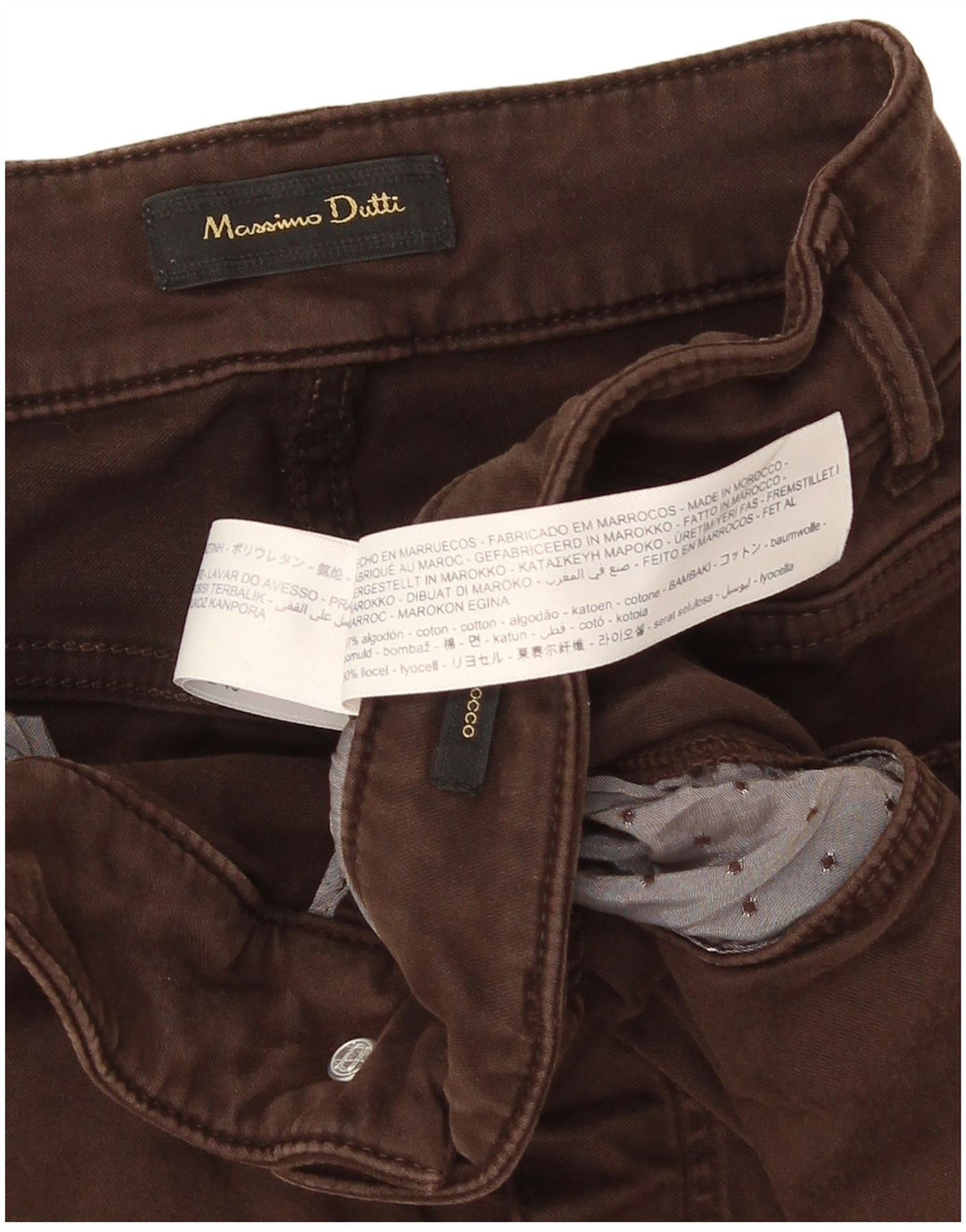 Massimo Dutti Herre Skinny Jeans W30 L28 Brun Bomuld