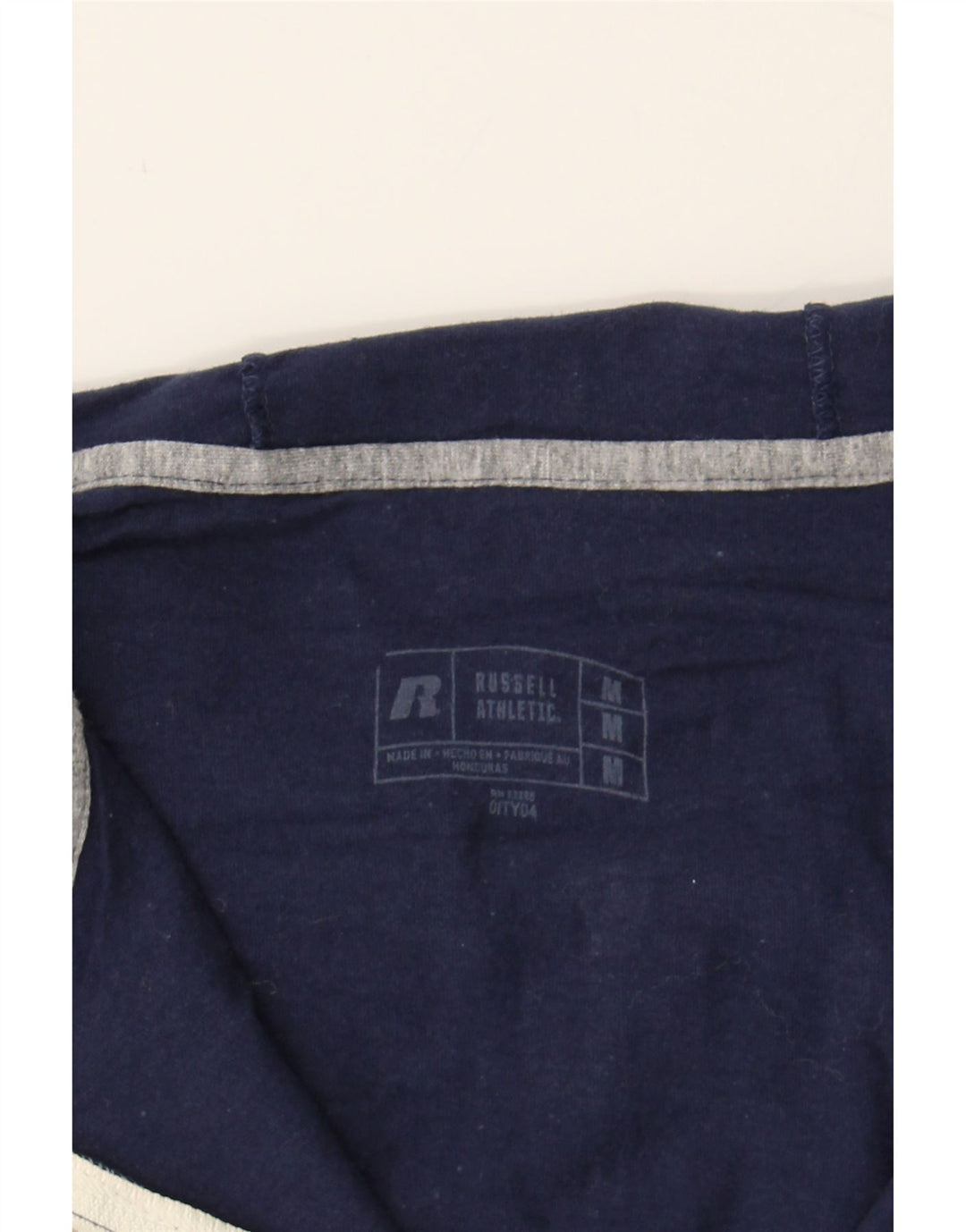 RUSSELL ATHLETIC Womens Zip Hoodie Sweater UK 12 Medium Navy Blue Vintage Russell Athletic and Second-Hand Russell Athletic from Messina Hembry 