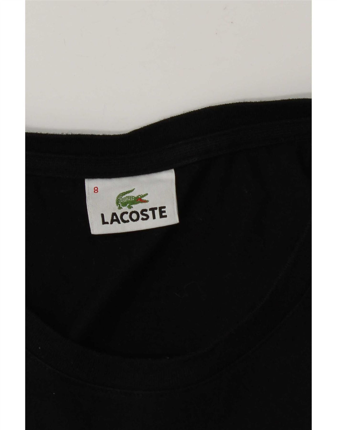 Lacoste Herre T-Shirt Top Størrelse 8 3XL Sort
