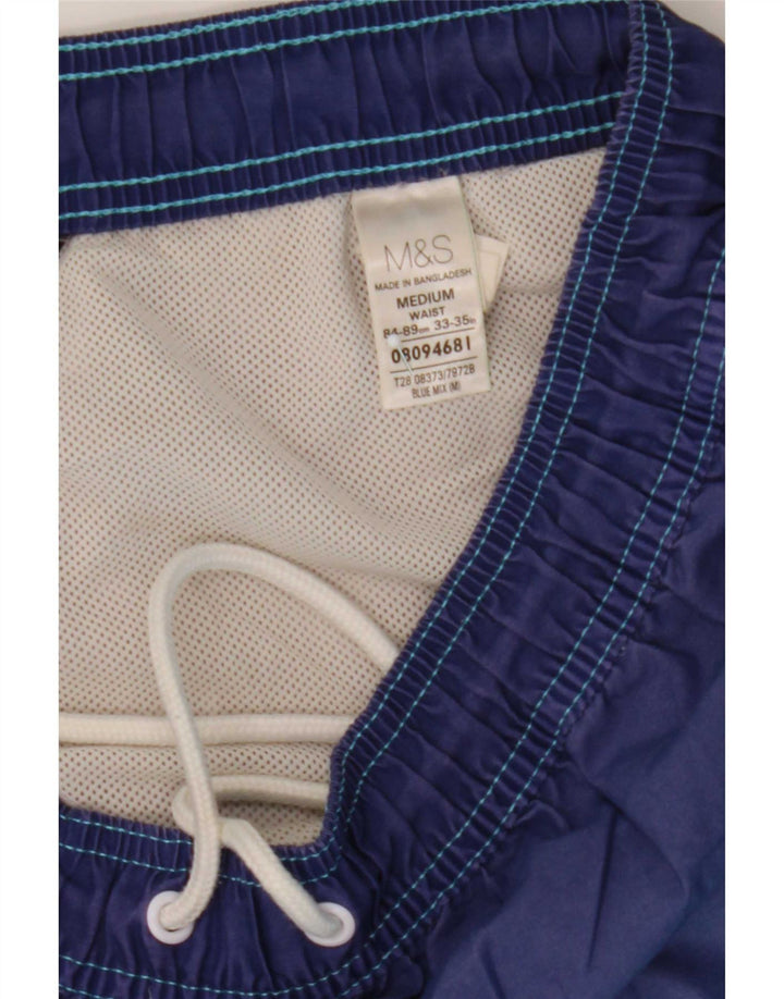 Marks & Spencer Badeshorts til mænd Medium Blue Colourblock Polyester