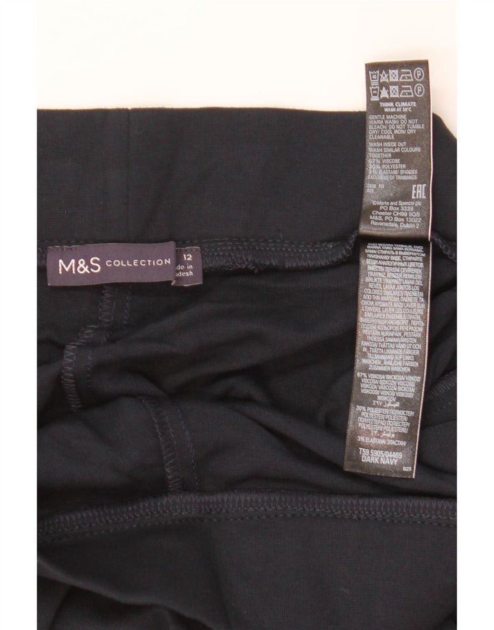 Marks & Spencer Dame Casual Bukser UK 12 Medium W30 L29 Navy Blue