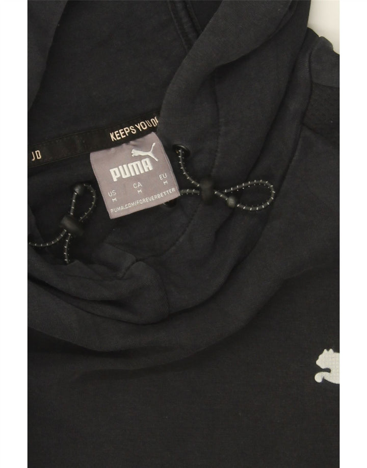 PUMA Mens Hoodie Jumper Medium Black Vintage Puma and Second-Hand Puma from Messina Hembry 