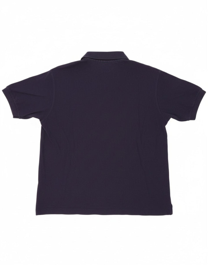 LACOSTE Mens Polo Shirt Size 5 Large Navy Blue Cotton
