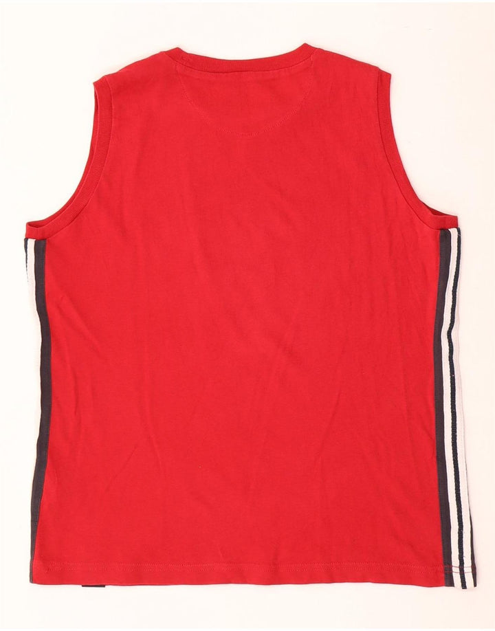 CHAMPION Drenge Grafisk Vest Top 11-12 år Stor Rød Colourblock Bomuld