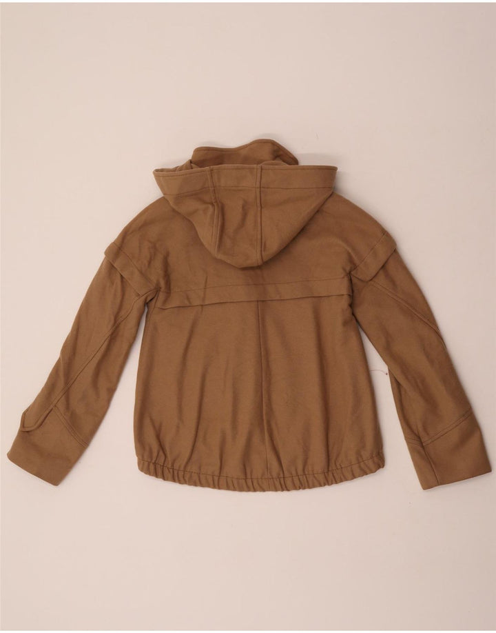 Zara Dame Hooded Bomber Jacket UK 10 Small Brown