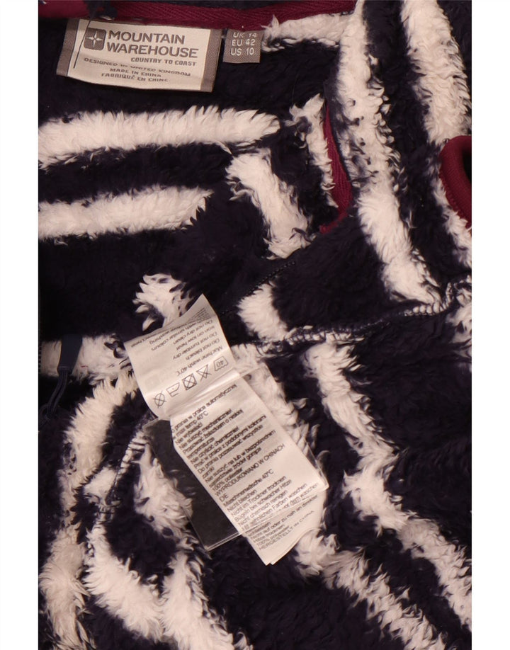 MOUNTAIN WAREHOUSE Fleecetrøje til kvinder UK 14 Stor marineblå stribet