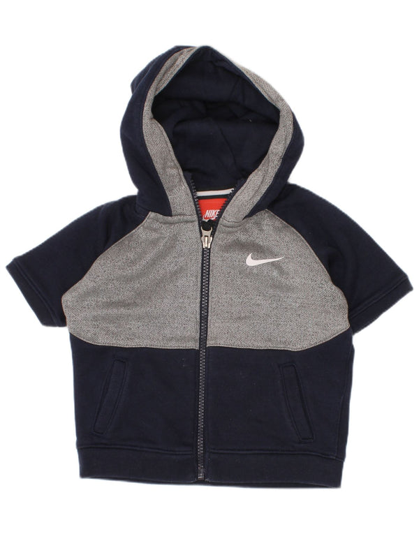 Nike Baby Boys Hættetrøje med lynlås 12-18 måneder Navy Blue Colourblock
