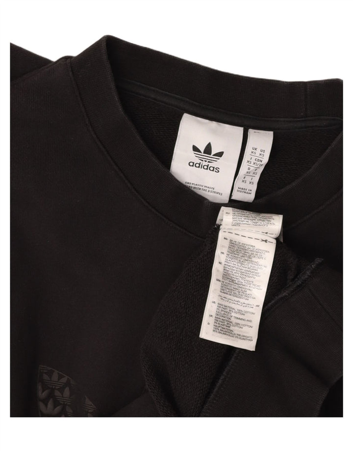 ADIDAS grafisk sweatshirt til mænd XS Sort bomuld