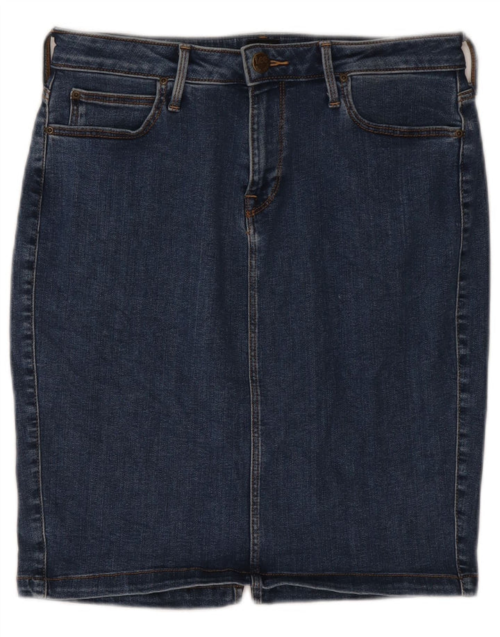 LEE Womens Denim Pencil Skirt W29 Medium  Blue Lyocell