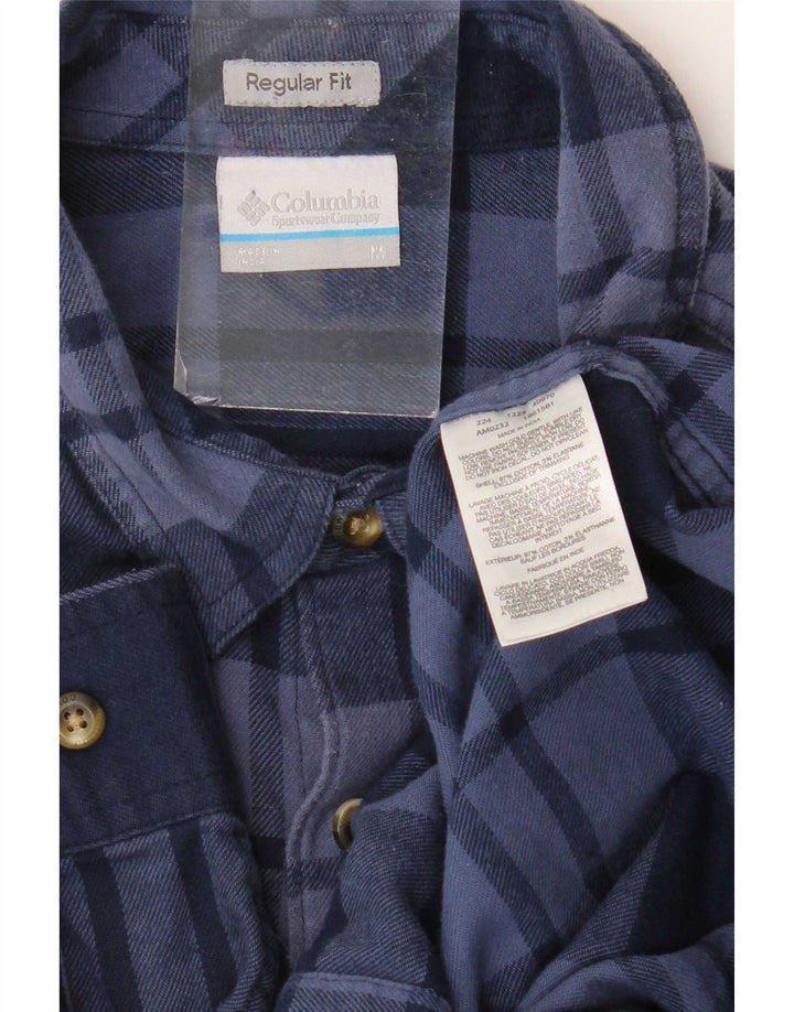 Columbia Herre Omni-Wick Regular Fit Flanelskjorte Medium Navy Blue Check