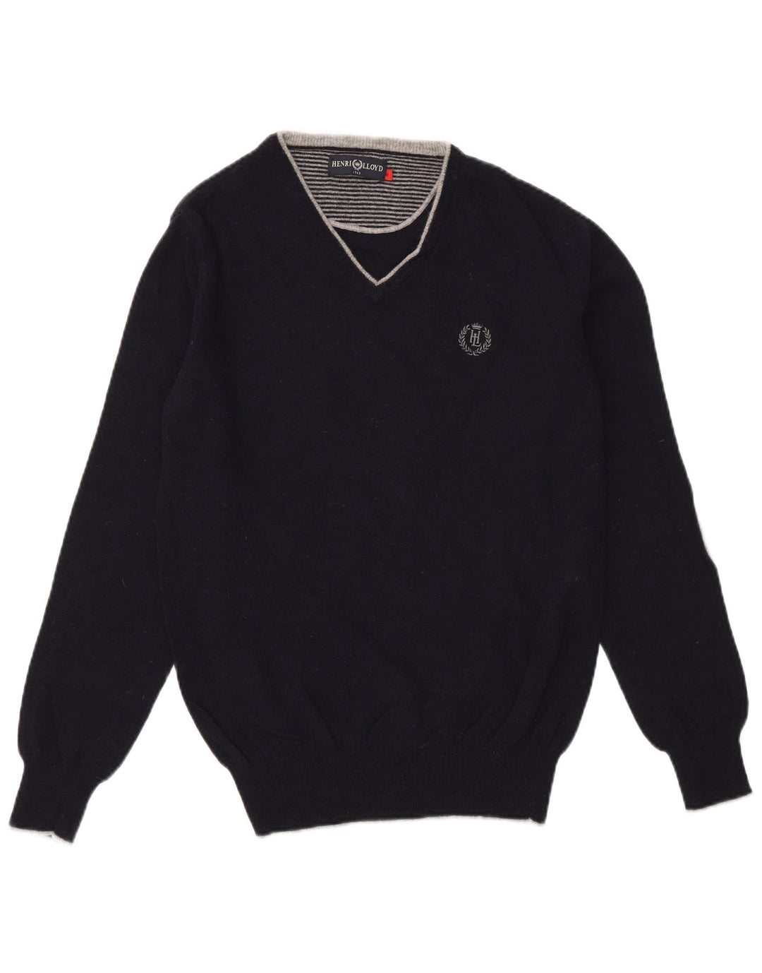 Henri Lloyd Herre V-hals sweater Medium Sort Uld