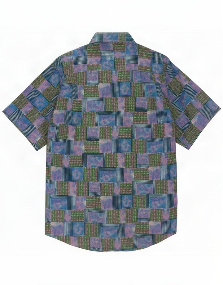 Azzurra Kortærmet Herreskjorte Medium Flerfarvet Patchwork