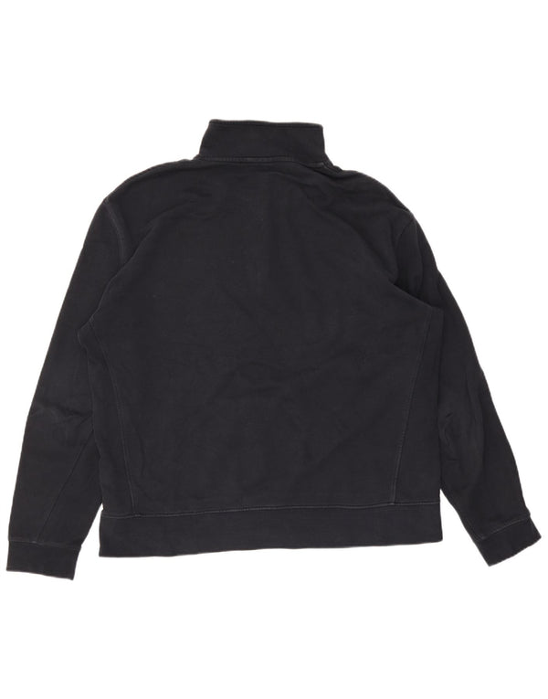 Zara Sweatshirt med lynlås til kvinder UK 18 XL Sort bomuld