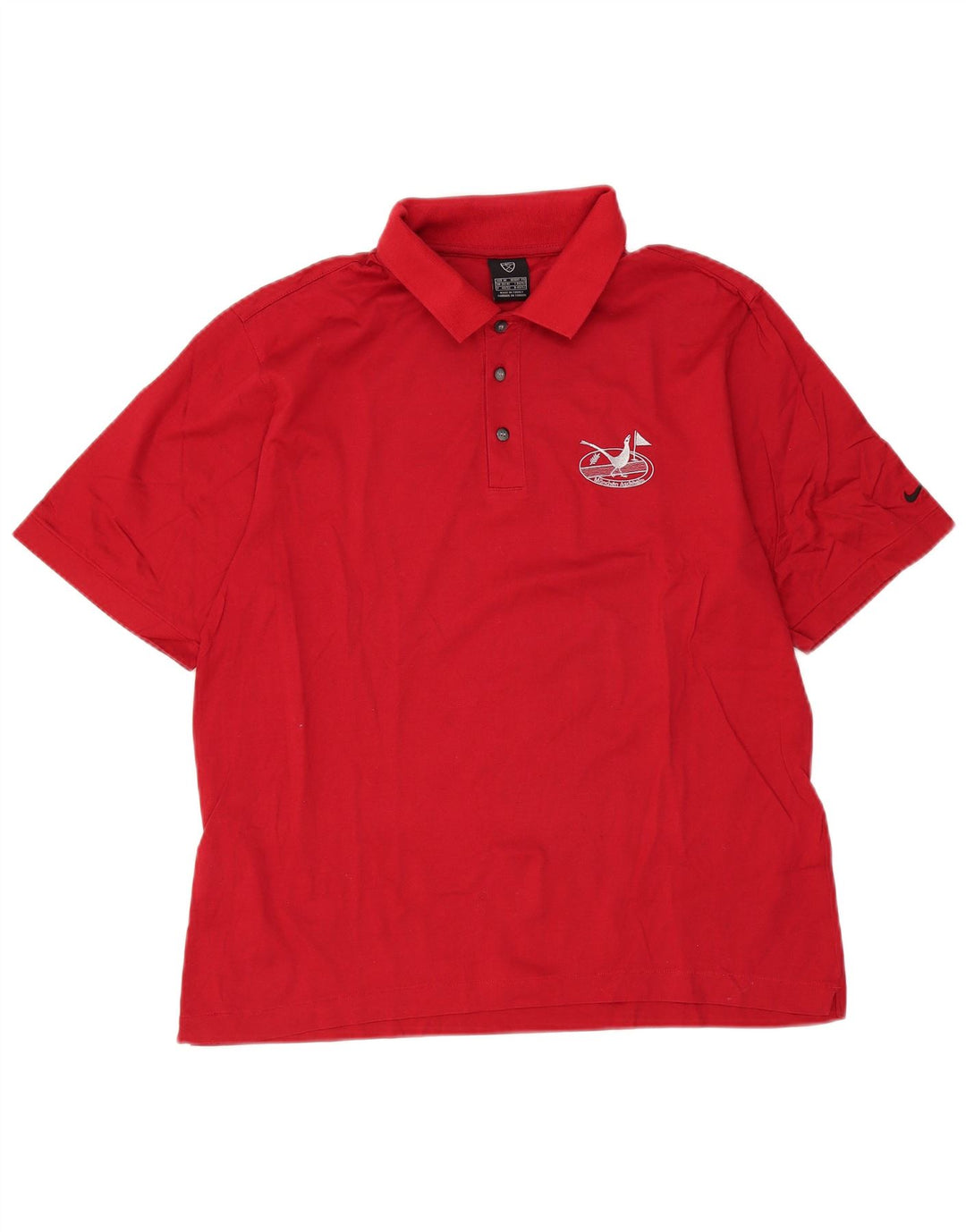 Nike herre poloshirt UK 39/41 Medium rød bomuld
