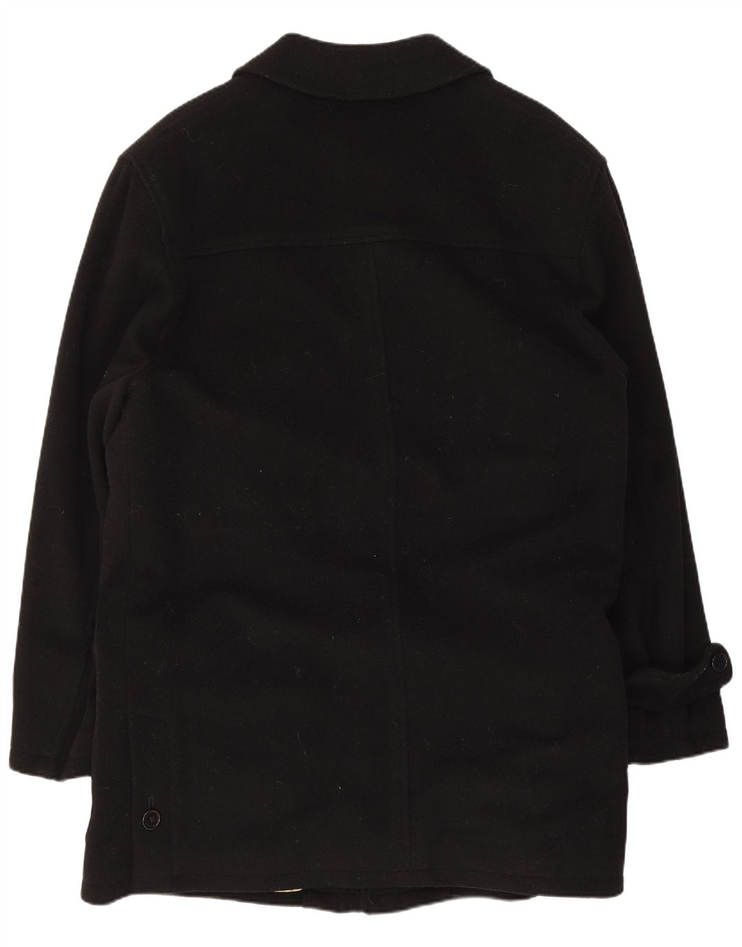 Pierre Cardin Herre Overfrakke IT 50 Stor Sort Uld