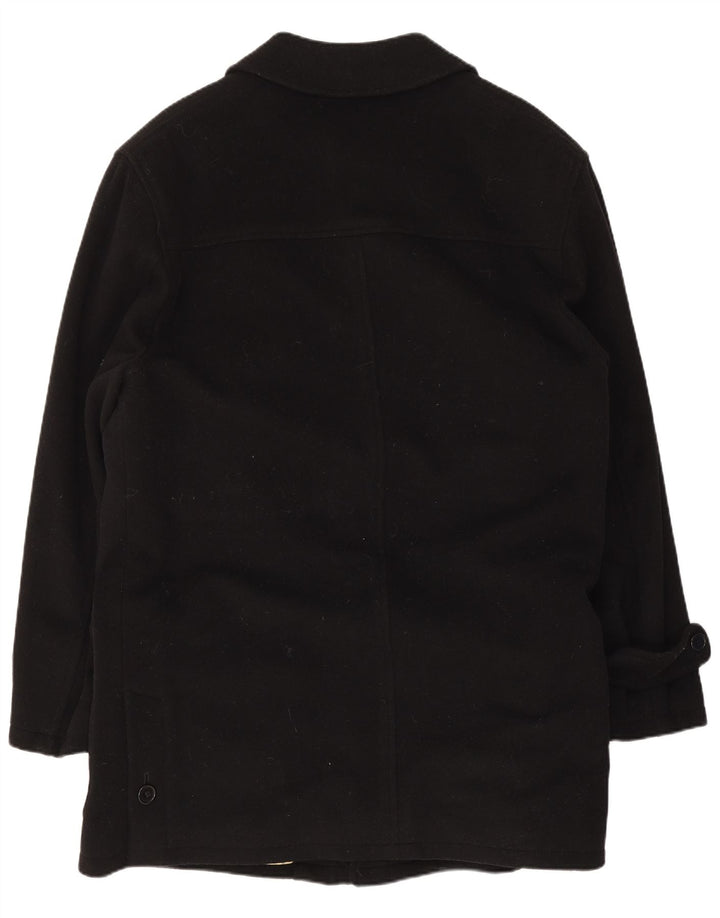 Pierre Cardin Herre Overfrakke IT 50 Stor Sort Uld